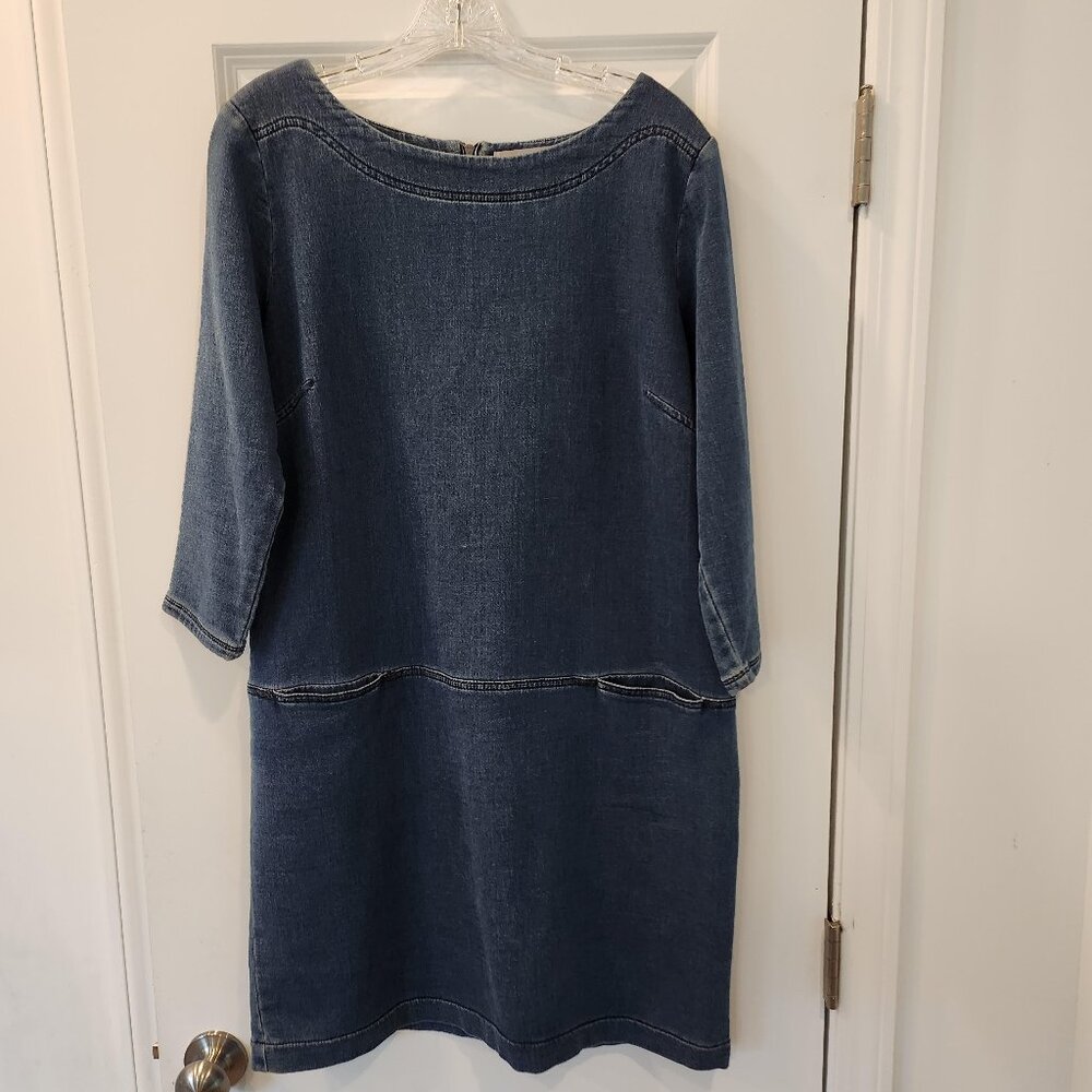 LOFT STRETCH JEAN DRESS/TUNIC TOP SIZE LARGE/TALL